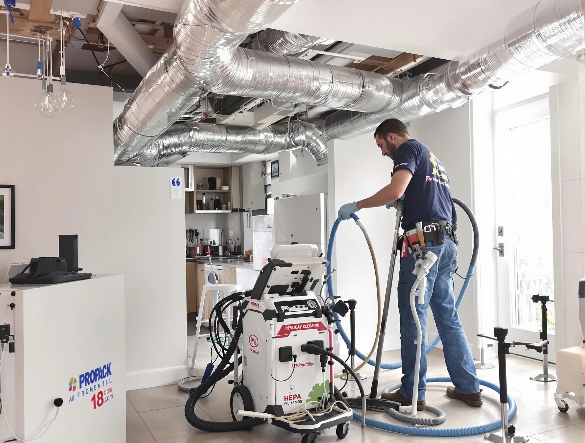 North Druid Hills Air Duct Cleaning technician performing advanced pure duct cleaning with specialized equipment in North Druid Hills