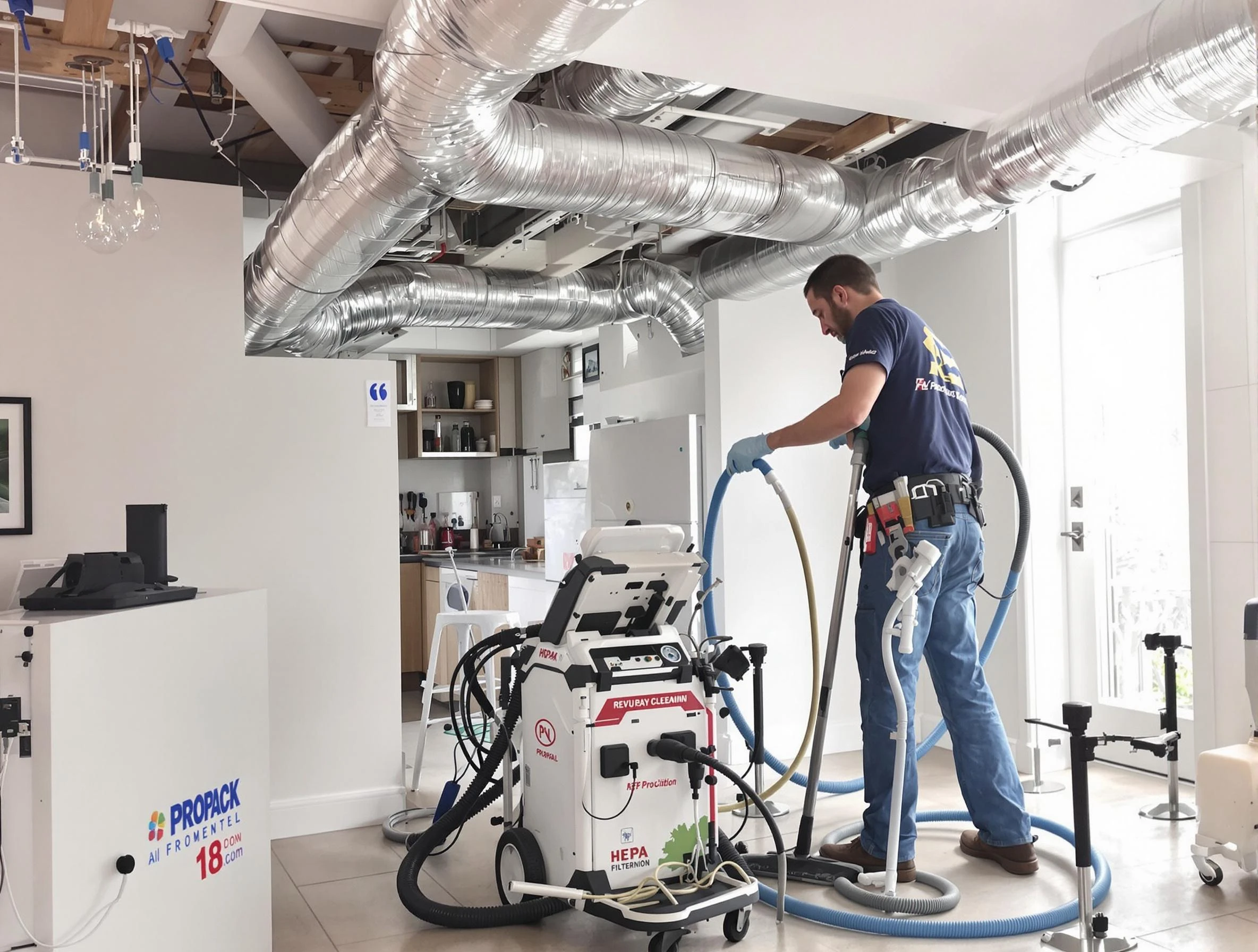 North Druid Hills Air Duct Cleaning technician performing advanced pure duct cleaning with specialized equipment in North Druid Hills